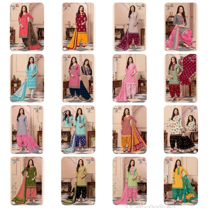 Patidar P Style 44 Regular Wear Printed Cotton Dress Material Collection